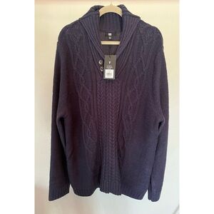 FRYE Men’s Navy Cable Knit Sweater